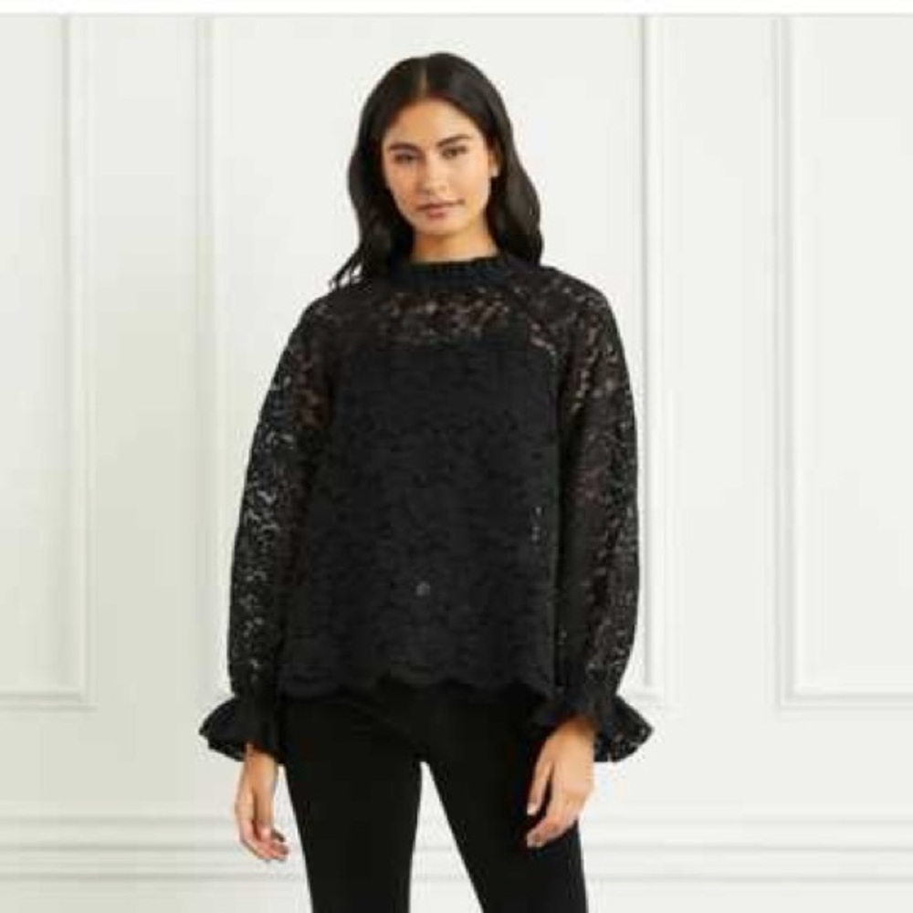 Hill House Millie Black Lace Blouse